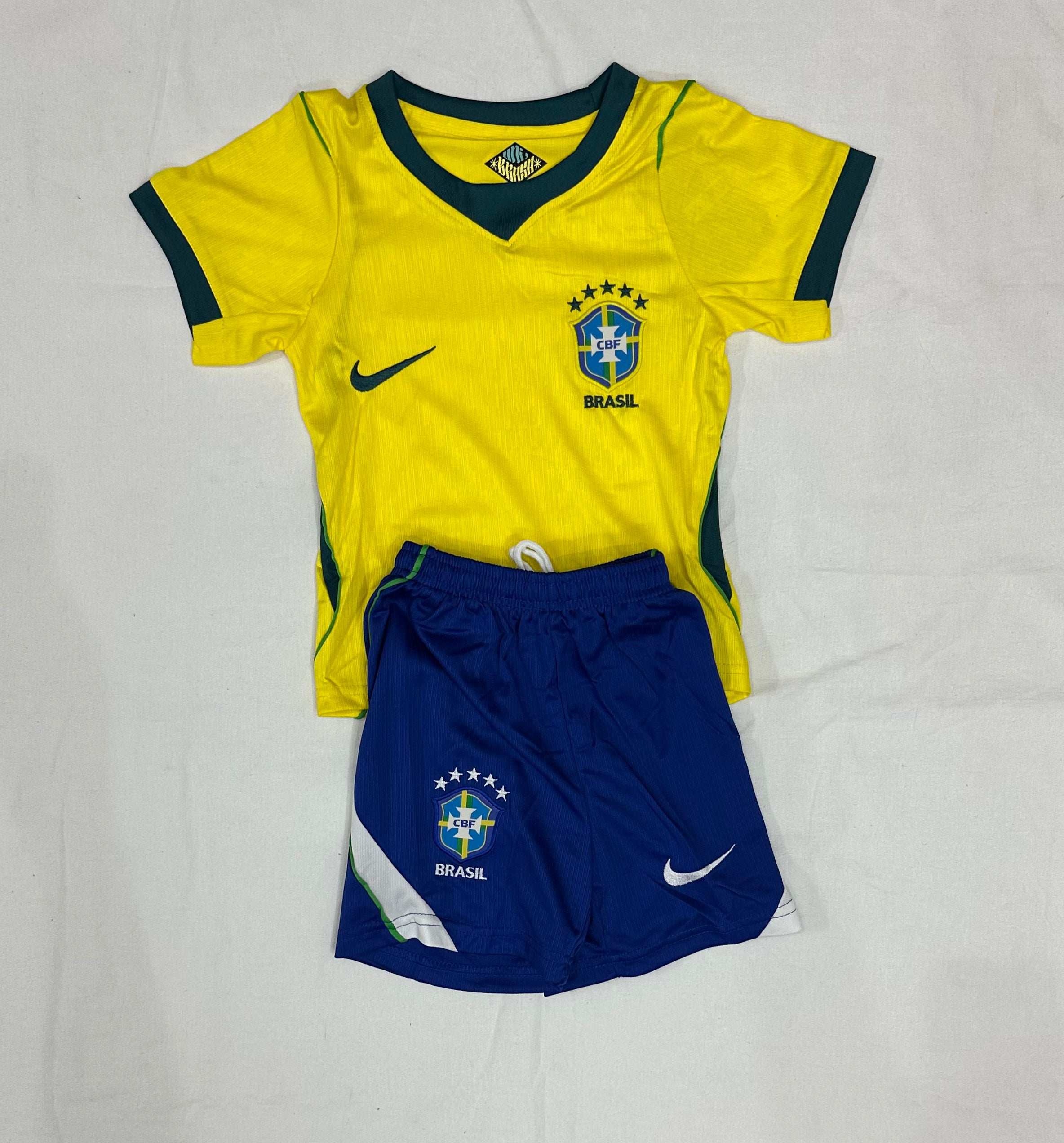 Brazil 2025/26 Home Kit for Kids (Jersey + Shorts)