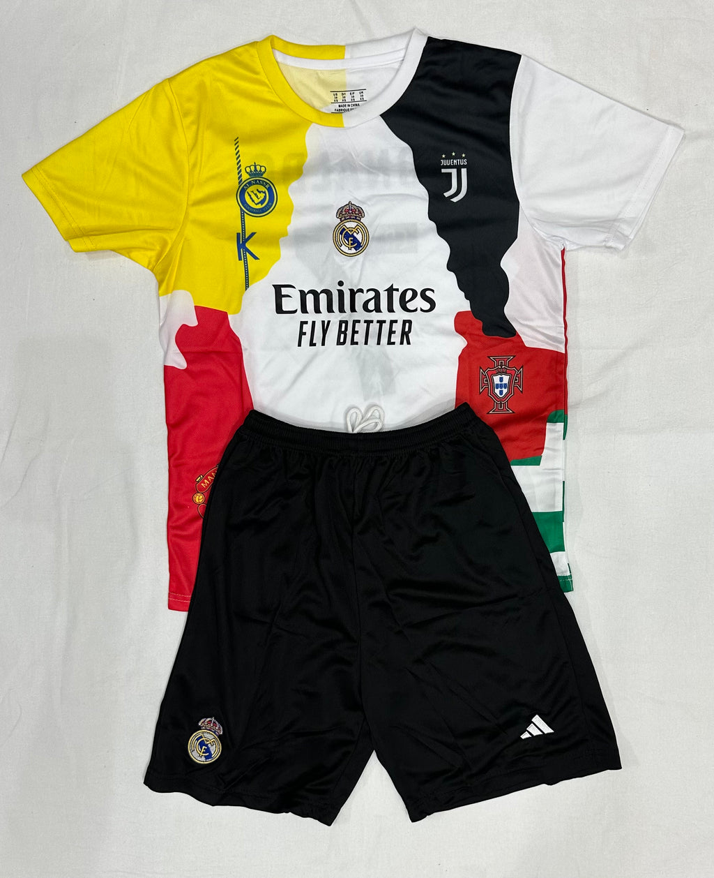 CR7 Legacy Kids Jersey with shorts– Multi Club Fusion Edition