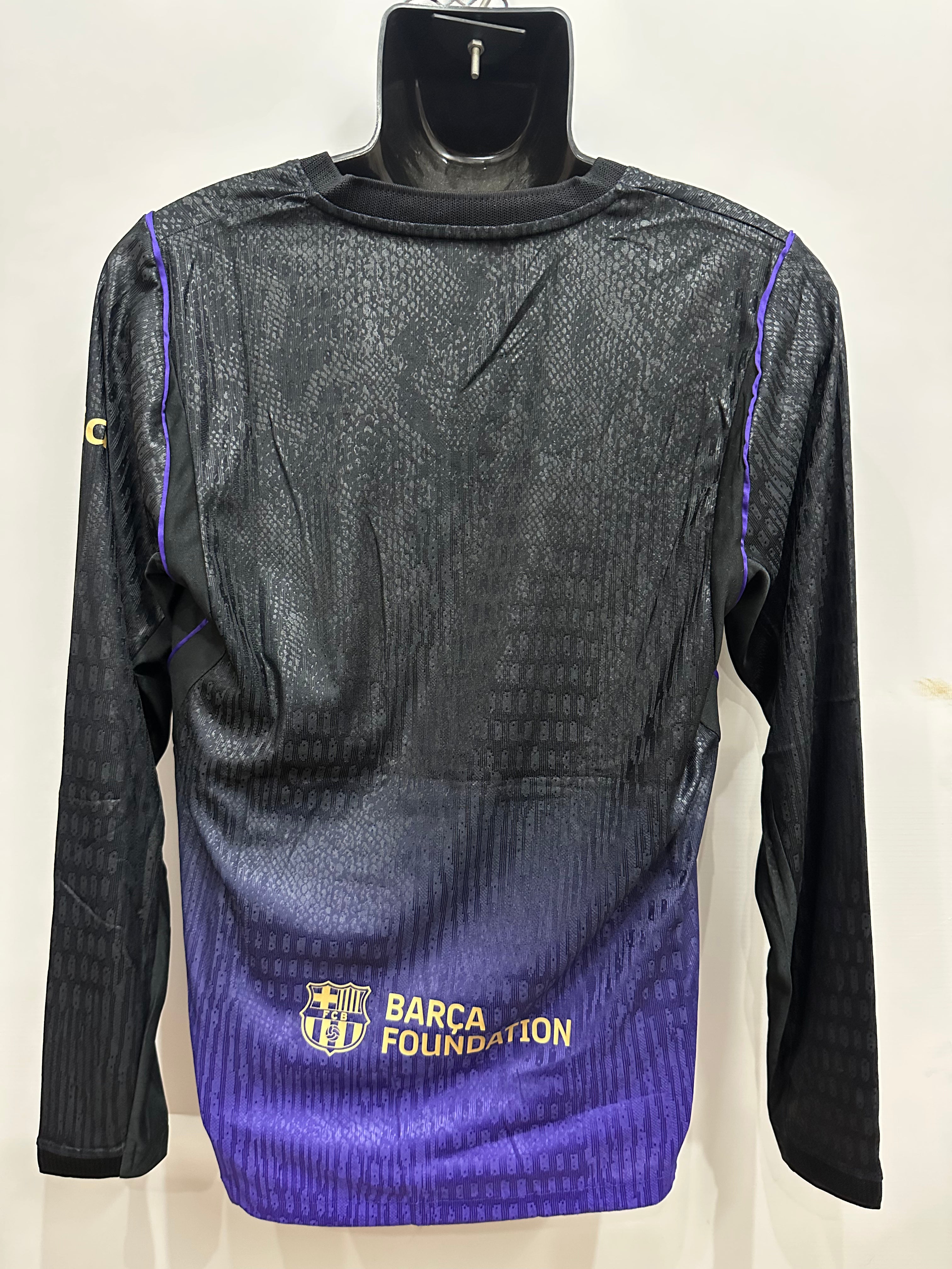 FC Barcelona 2026/27 Away Football Jersey – Black & Purple | Full Sleeve