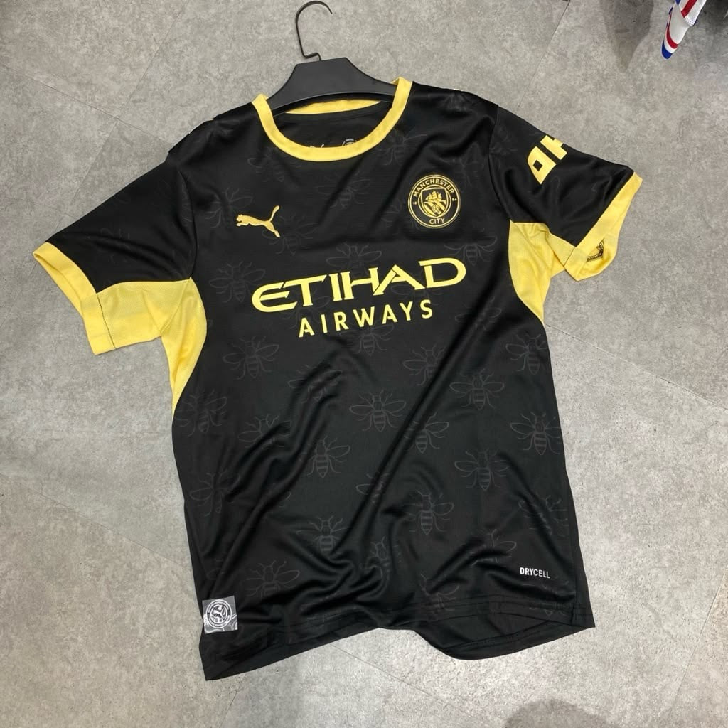 Manchester City Black Away Jersey 2026/27 | Embroidered Logo | Premium Quality | Customisable