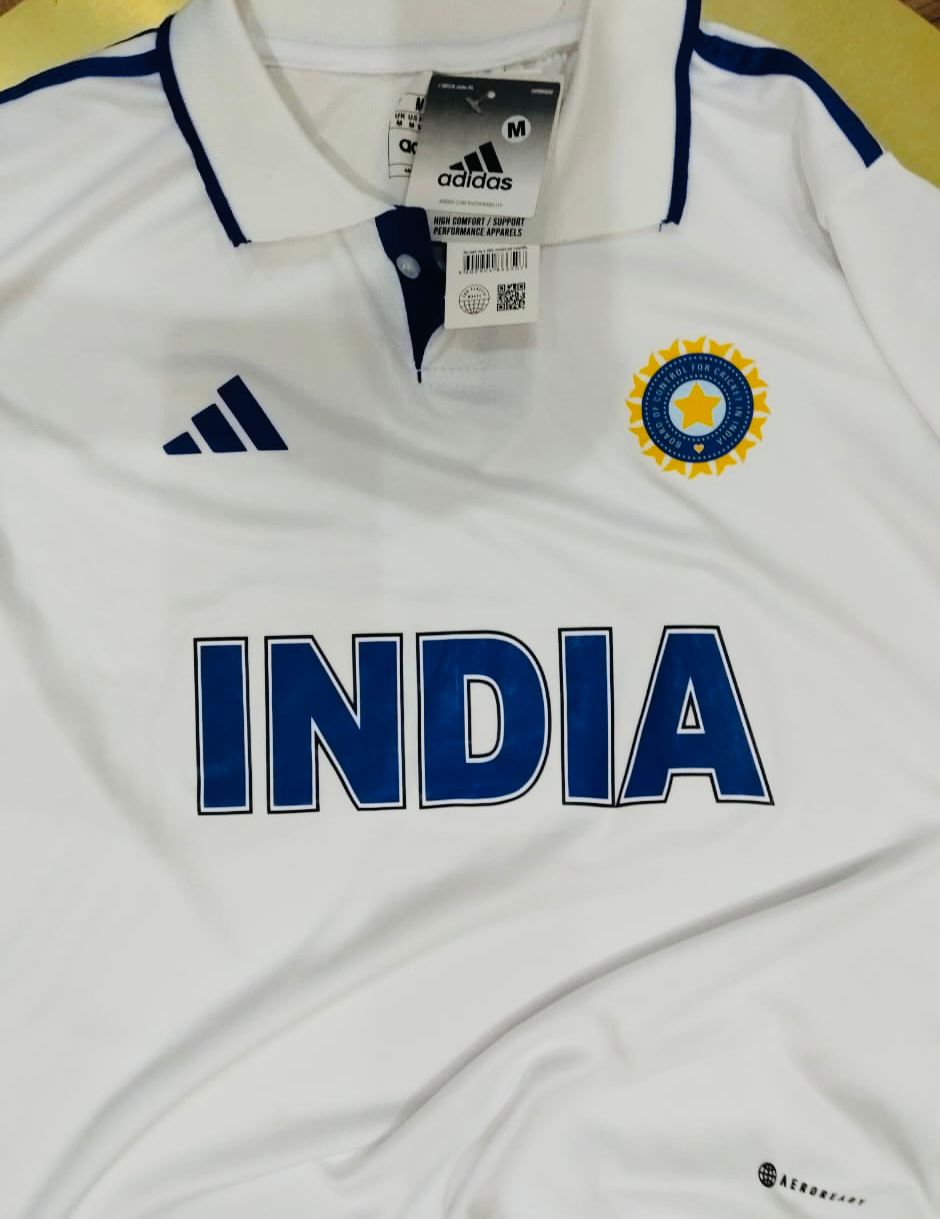 India Test Cricket Jersey 24/25 | White Cricket Match Jersey