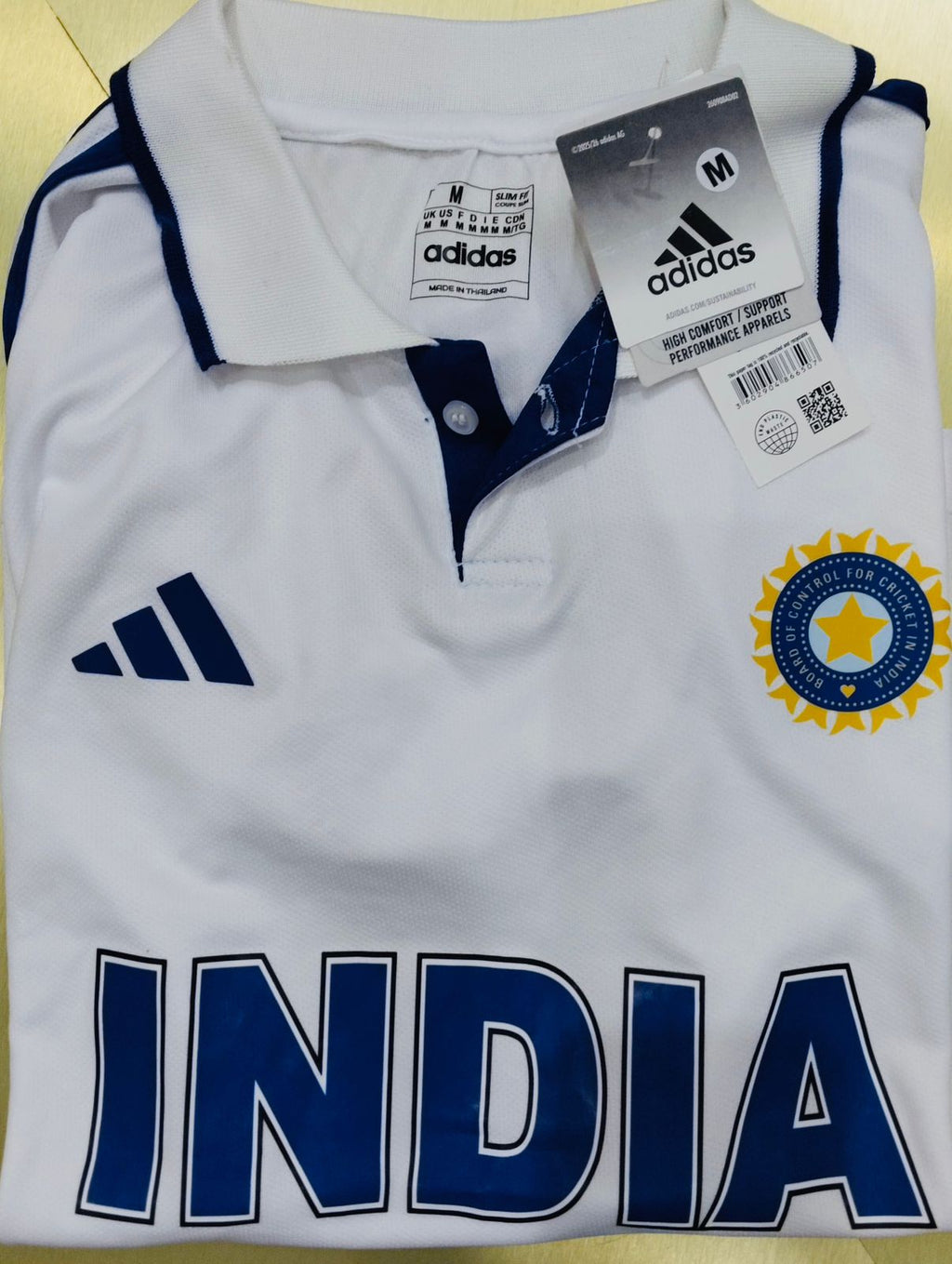 India Test Cricket Jersey 24/25 | White Cricket Match Jersey