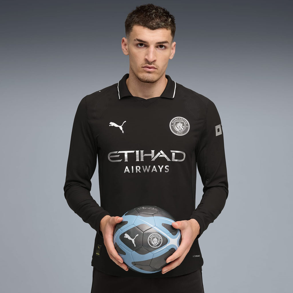 Manchester City 2025/26 Black Away Jersey – Full Sleeves Edition