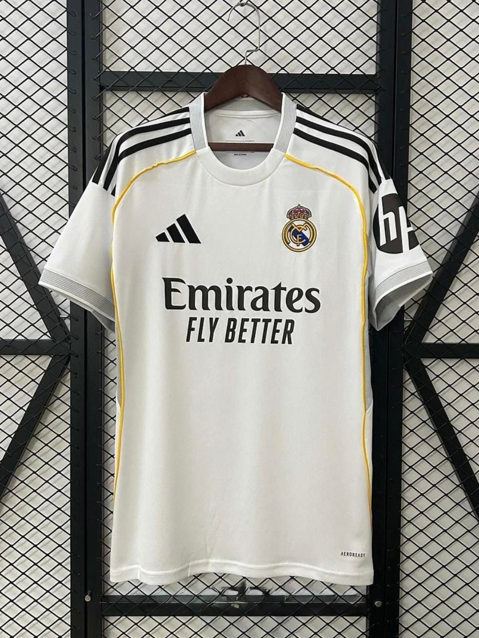 Real Madrid 2025/26 Home Jersey – embroidery logo master version