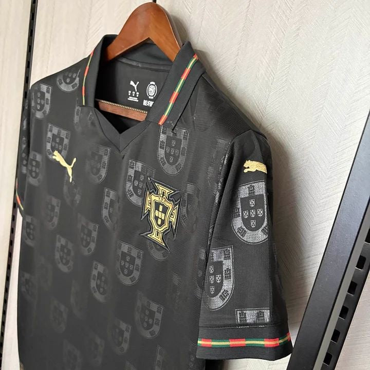 Portugal Away Jersey 2025/26 – Black Edition | Embroidered Logo | Master version