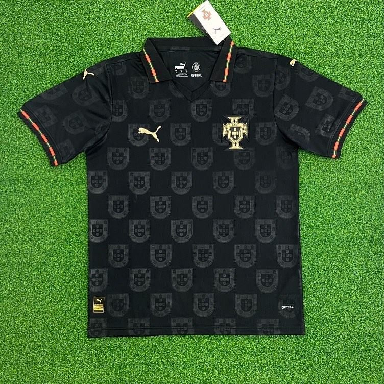Portugal Away Jersey 2025/26 – Black Edition | Embroidered Logo | Master version
