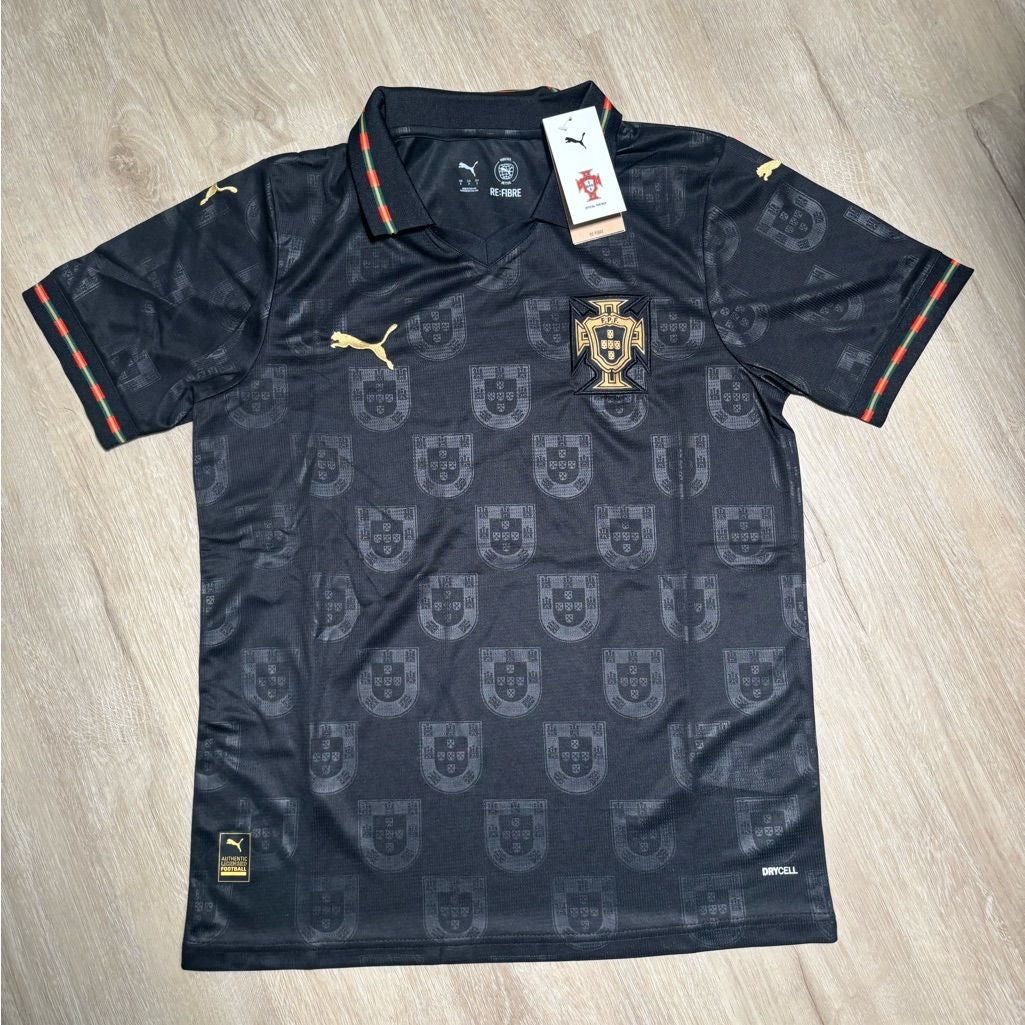 Portugal Away Jersey 2025/26 – Black Edition | Embroidered Logo | Master version