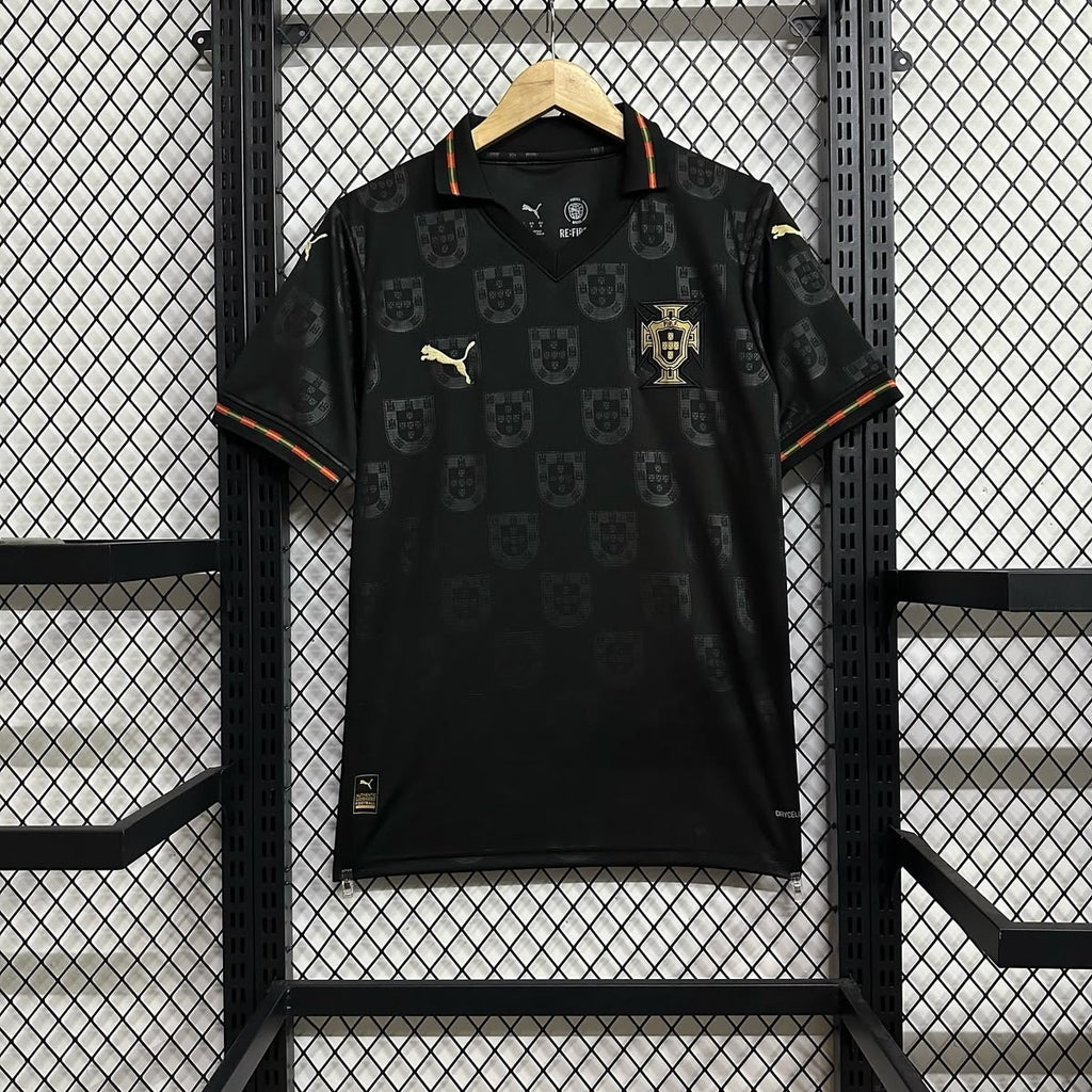 Portugal Away Jersey 2025/26 – Black Edition | Embroidered Logo | Master version