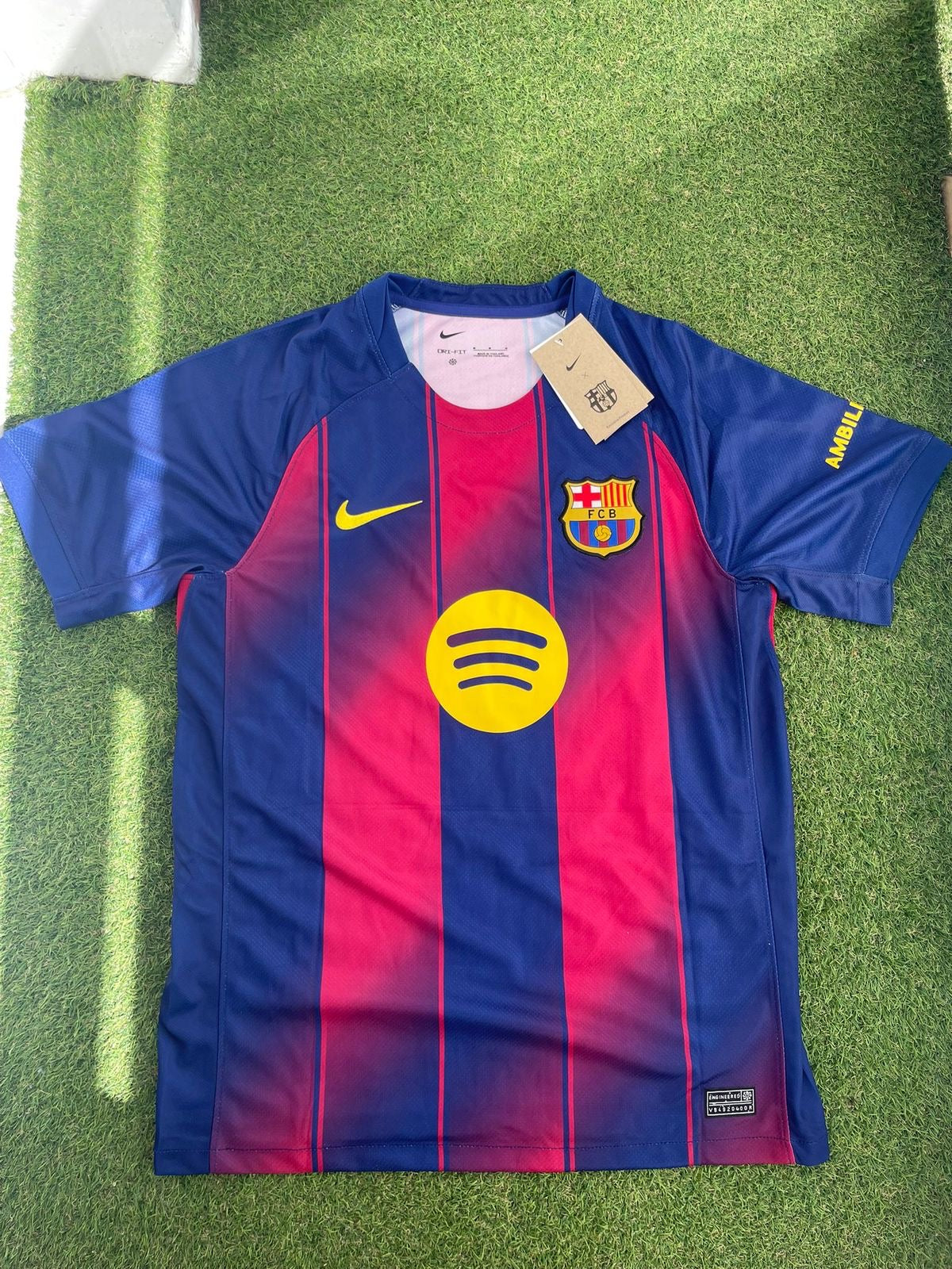 Barcelona Home Jersey 2025/26 (Spotify Edition) – Embroidered Logo | Premium Quality | Customisable