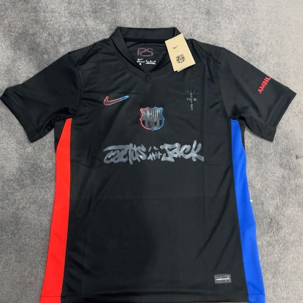 Barcelona 2024/25 Cactus Jack Away Jersey – embroidered logo| master version | Customisable