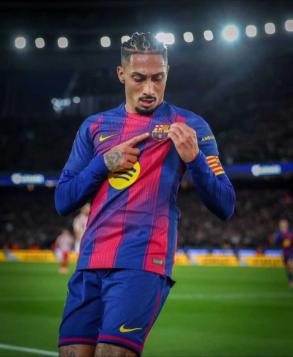 FC Barcelona Home Kit Jersey With Shorts 2025/26 (Spotify Edition) | Embroidered Logo | Premium Quality