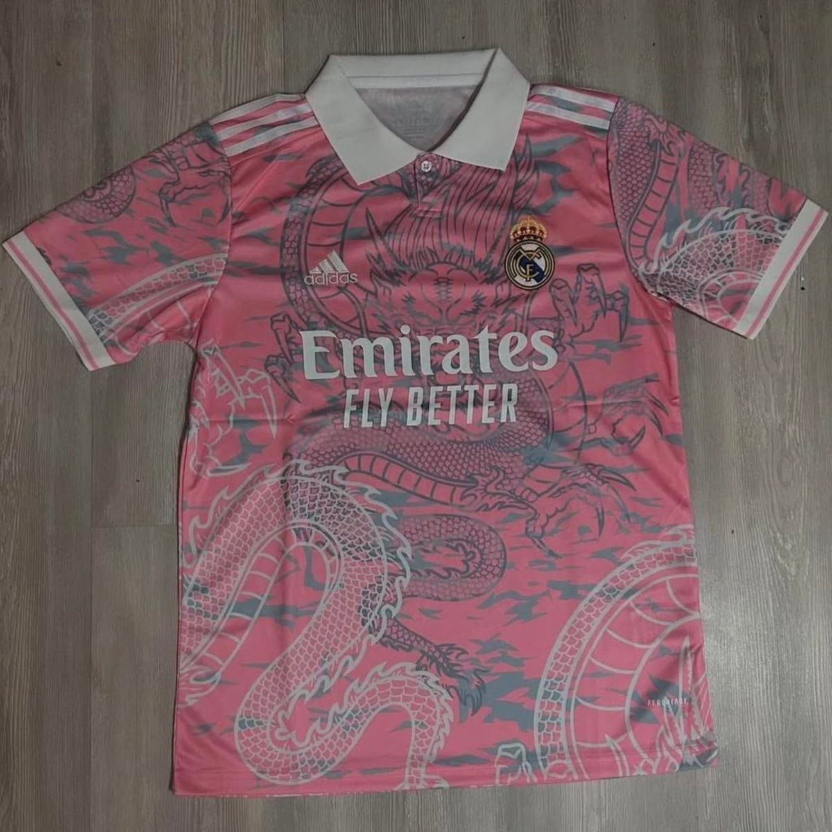 Real Madrid Pink Dragon Edition Jersey – Premium Football Shirt | Embroidered Logo | Customisable