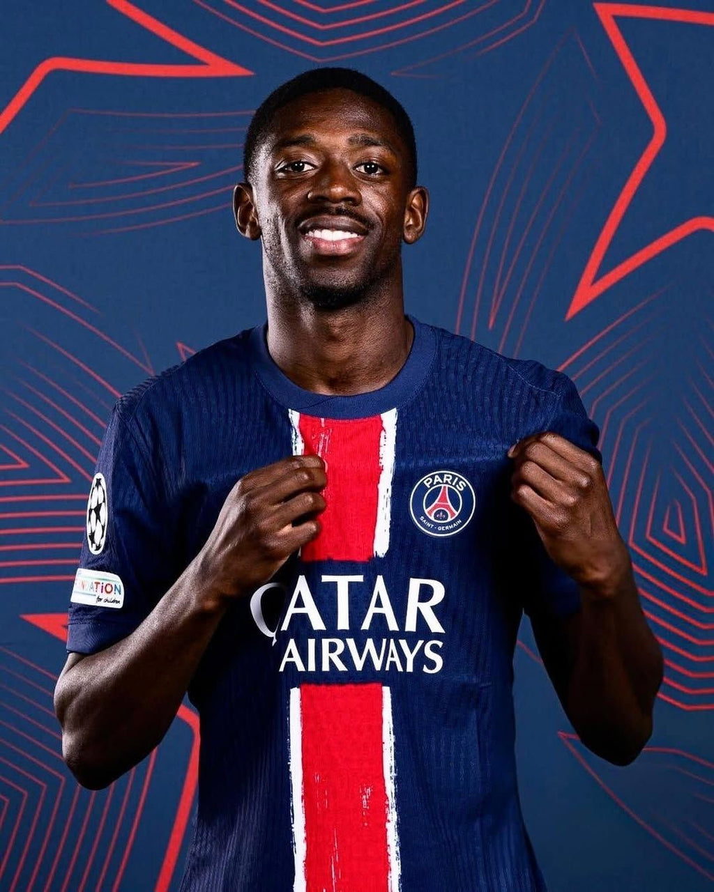 Paris Saint-Germain (PSG) Home Jersey 2024/25 – Navy Blue | Embroidered Logo | Customisable