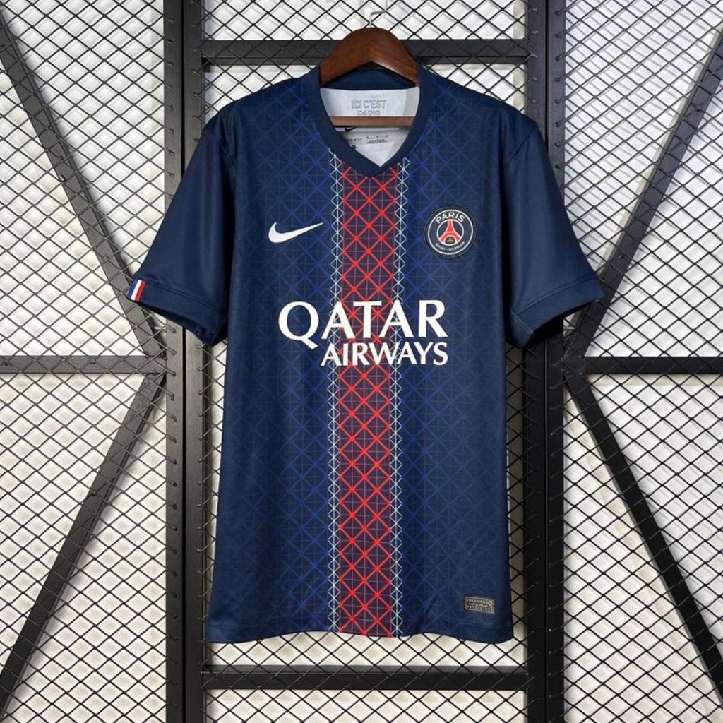 Paris Saint-Germain (PSG) Home Jersey 2025/26 – Navy Blue | Embroidered Logo | Customisable