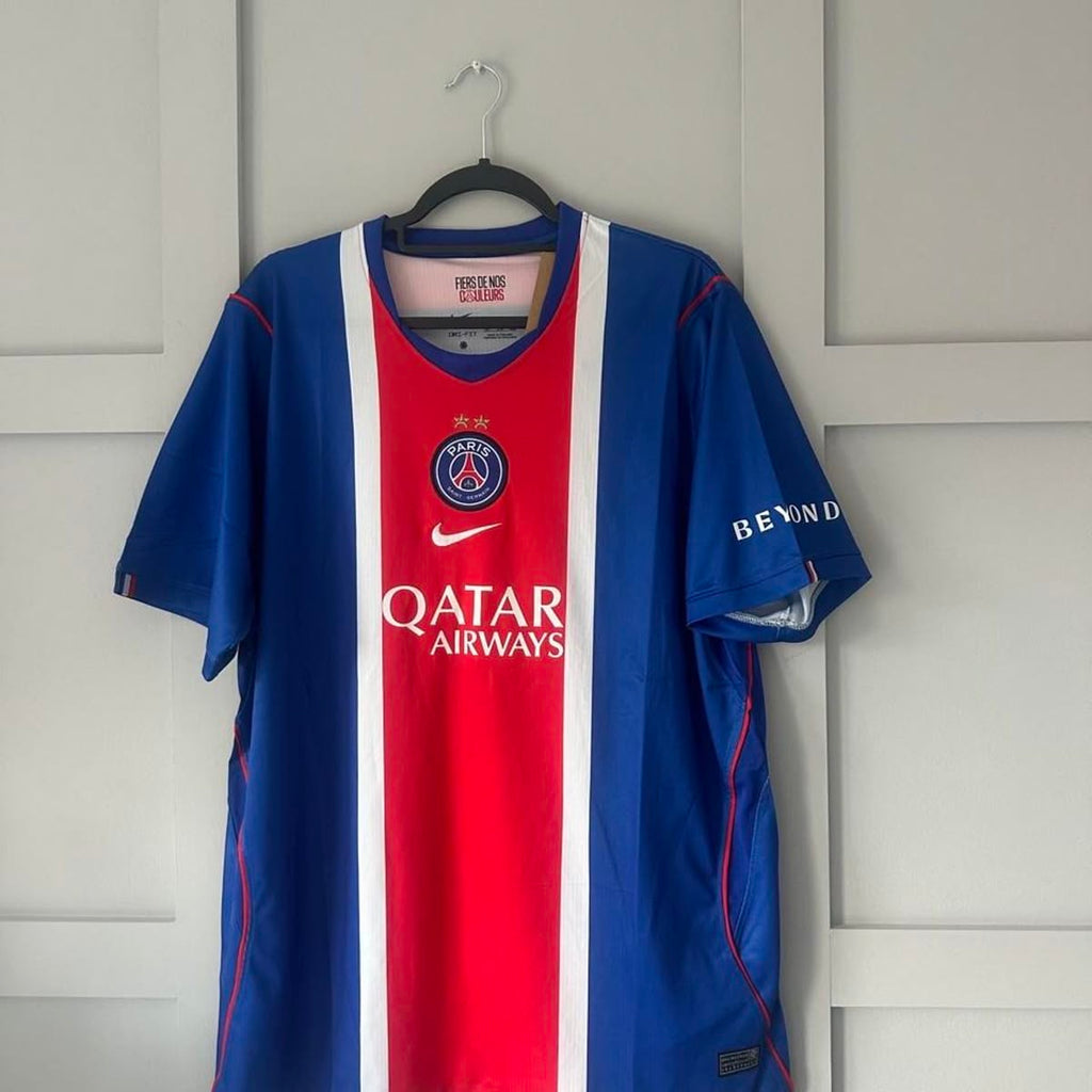 Paris Saint-Germain (PSG) Home Jersey 2026/27 – Navy Blue | Embroidered Logo | Customisable