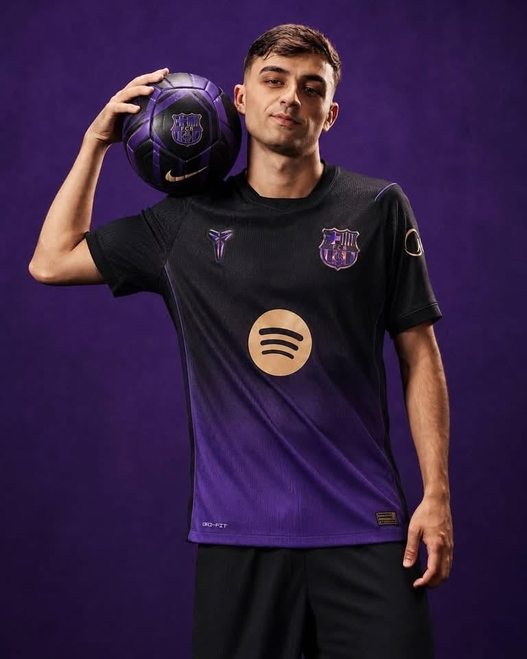 FC Barcelona 2026/27 Away Football Jersey – Black & Purple | Half Sleeves