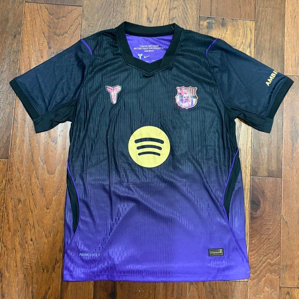 FC Barcelona 2026/27 Away Football Jersey – Black & Purple | Half Sleeves