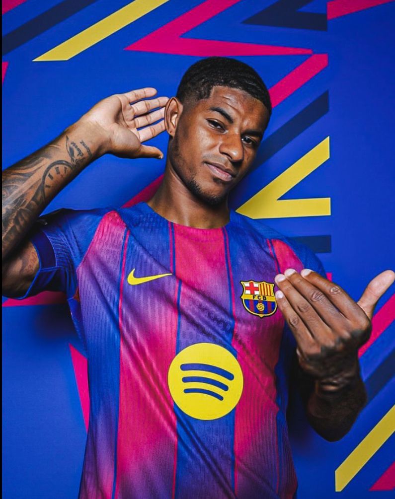 Barcelona Home Jersey 2025/26 (Spotify Edition) – Fan Version with Embroidered Logo