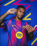 Barcelona Home Jersey 2025/26 (Spotify Edition) – Fan Version with Embroidered Logo