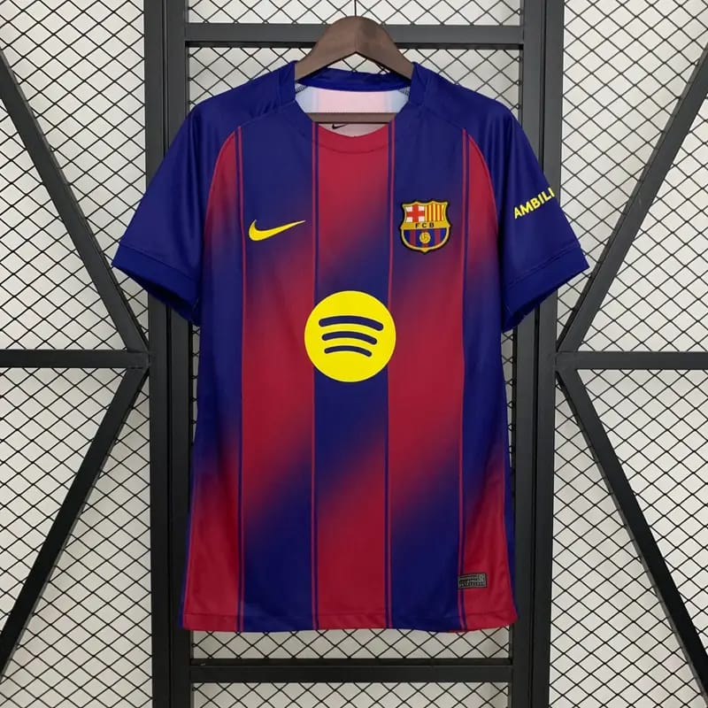 FC Barcelona Home Kit Jersey With Shorts 2025/26 (Spotify Edition) | Embroidered Logo | Premium Quality