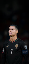 Portugal Away Jersey 2025/26 – Black Edition | Embroidered Logo | Ronaldo #7 edition