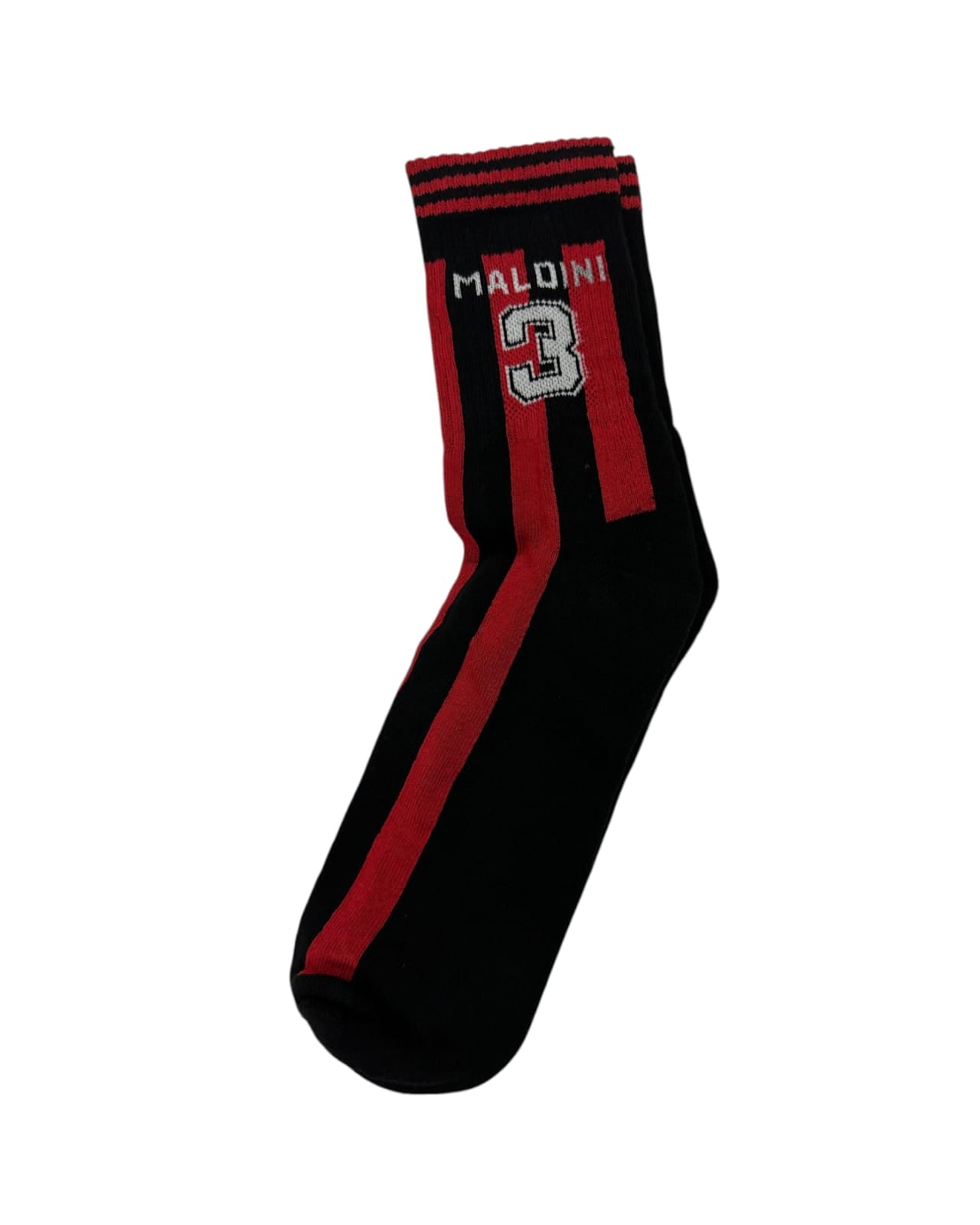 Paolo Maldini #3 AC Milan Classic Red & Black Football Socks – Premium Match Style