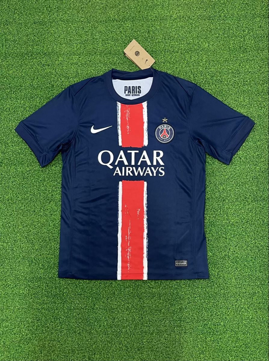 Paris Saint-Germain (PSG) Home Jersey 2024/25 – Navy Blue | Embroidered Logo | Customisable