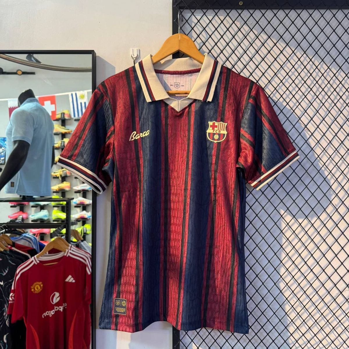 FC Barcelona Retro Striped Home Jersey – Embroidered Logo | Limited edition | 125th anniversary