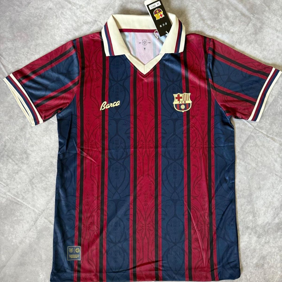 FC Barcelona Retro Striped Home Jersey – Embroidered Logo | Limited edition | 125th anniversary