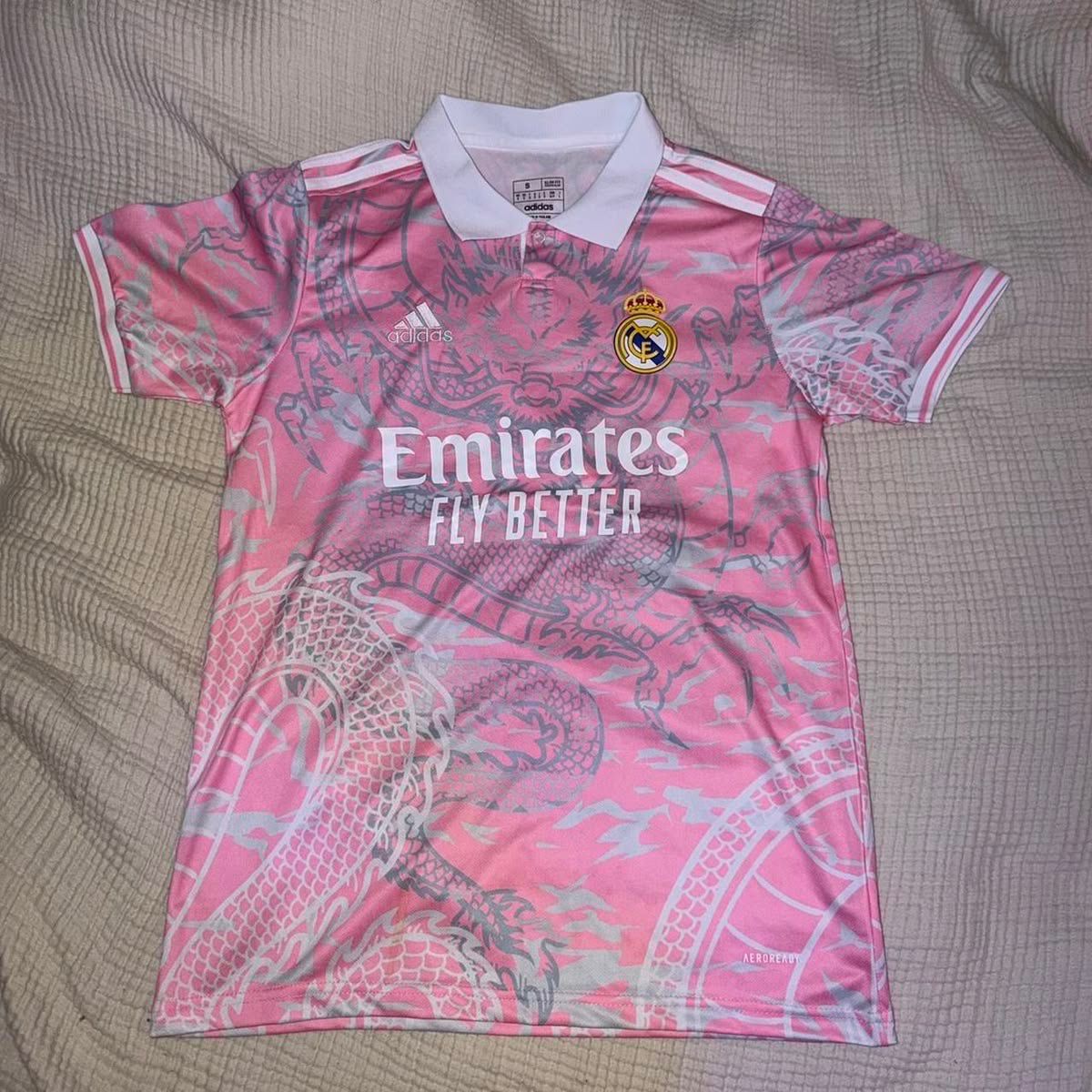 Real Madrid Pink Dragon Edition Jersey – Premium Football Shirt | Embroidered Logo | Customisable