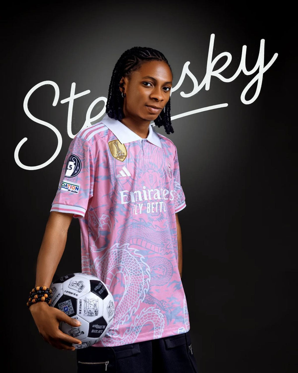Real Madrid Pink Dragon Edition Jersey – Premium Football Shirt | Embroidered Logo | Customisable
