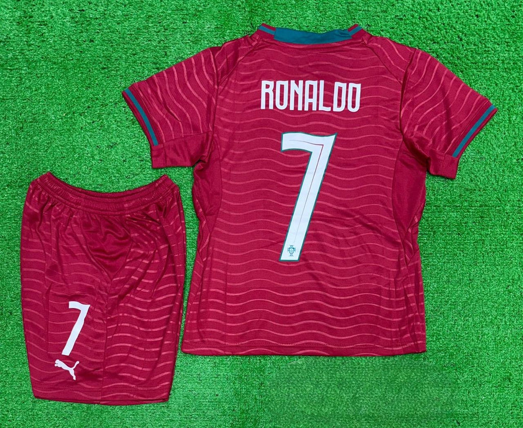 Portugal 2025/26 Home Kit for Kids (Jersey + Shorts)