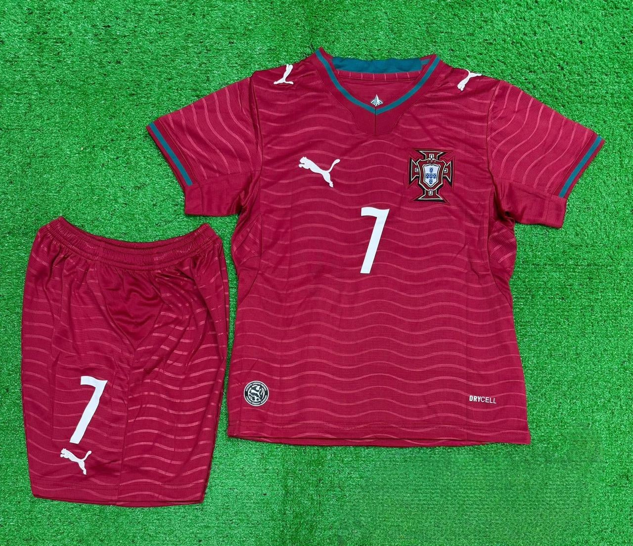 Portugal 2025/26 Home Kit for Kids (Jersey + Shorts)