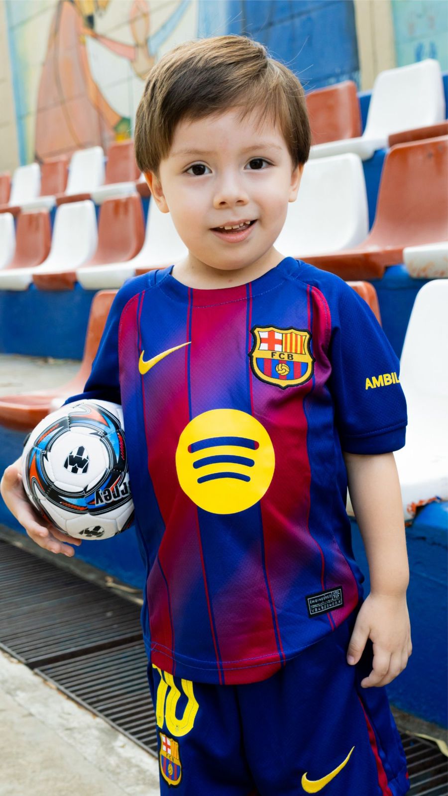 FC Barcelona 2025/26 Home Kit for Kids (Jersey + Shorts)
