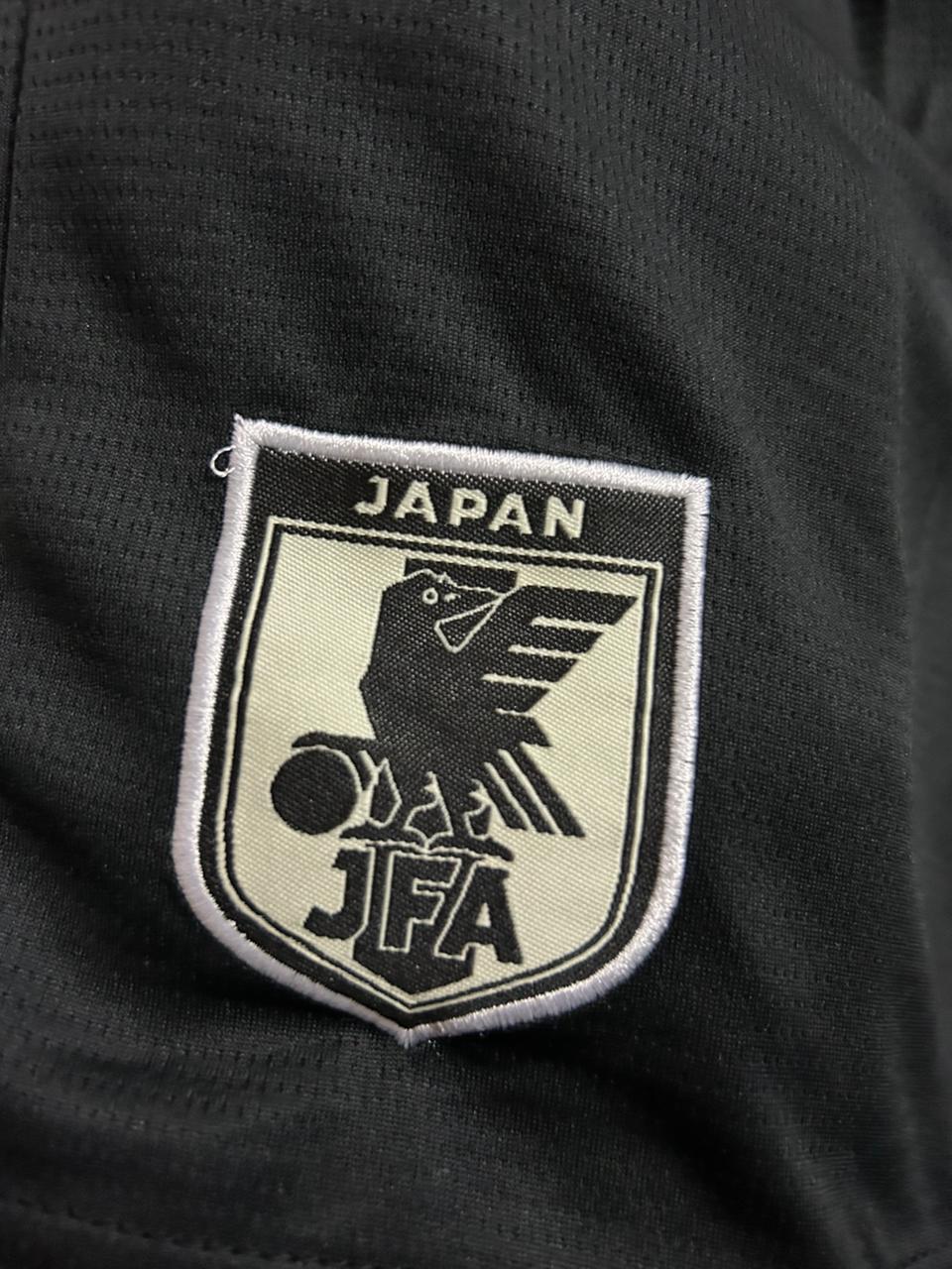 Japan Away Black Shorts – Embroidered Crest | Premium Football Shorts