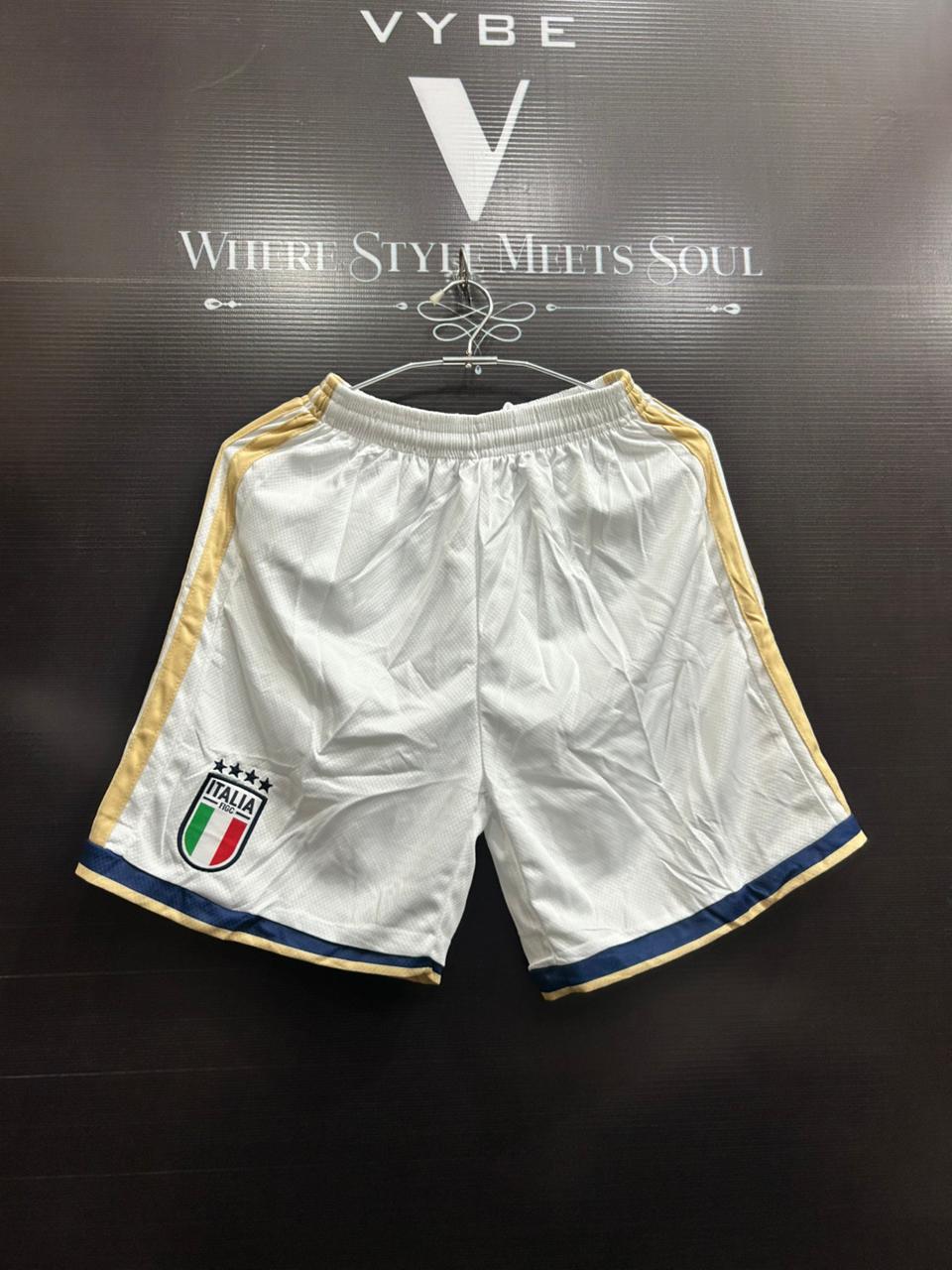 Italy Home Shorts – Embroidered Crest | Premium Football Shorts