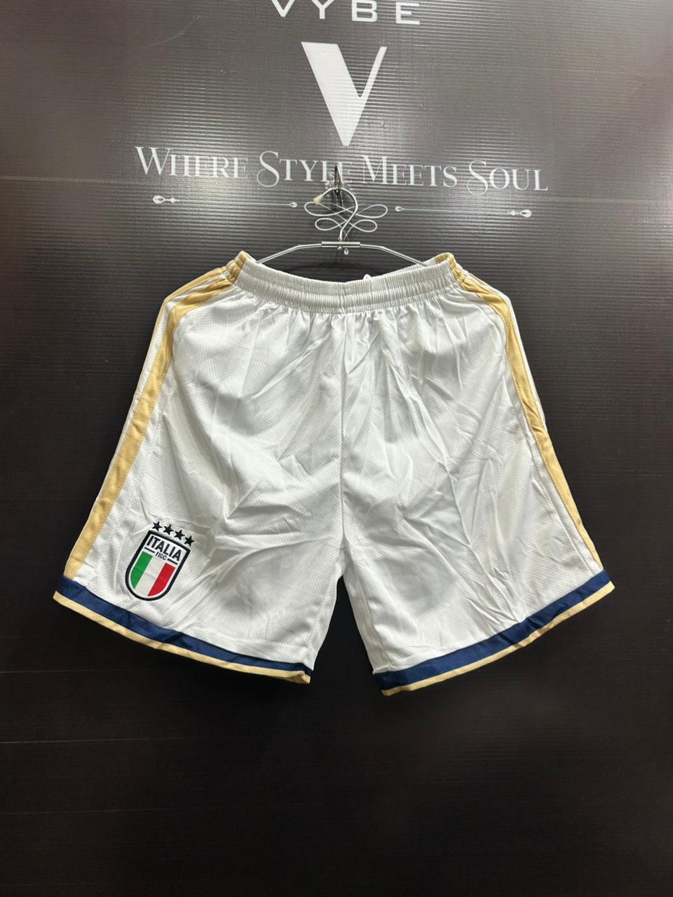 Italy Home Shorts – Embroidered Crest | Premium Football Shorts