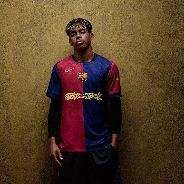 FC Barcelona 2024/25 Home Jersey – Travis Scott Edition | Half Sleeves