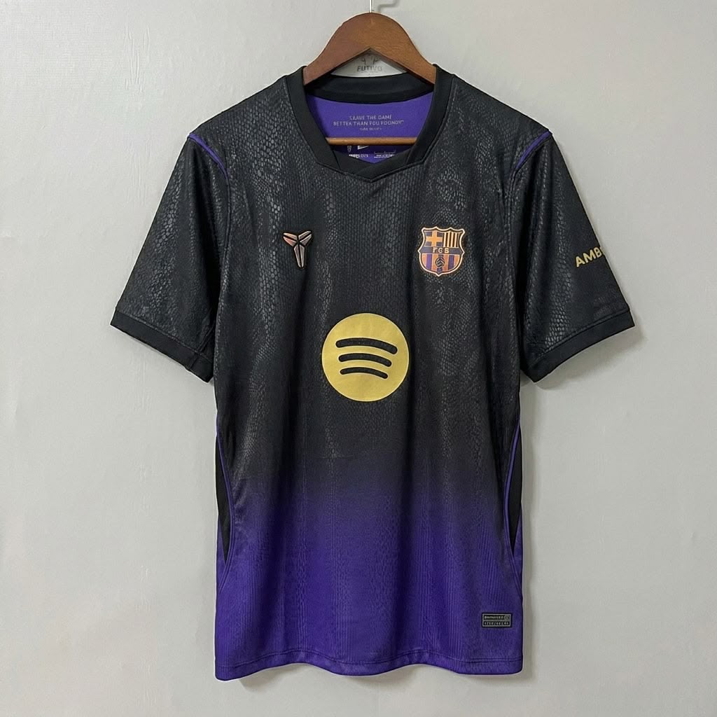 FC Barcelona 2026/27 Away Football Jersey – Black & Purple | Half Sleeves