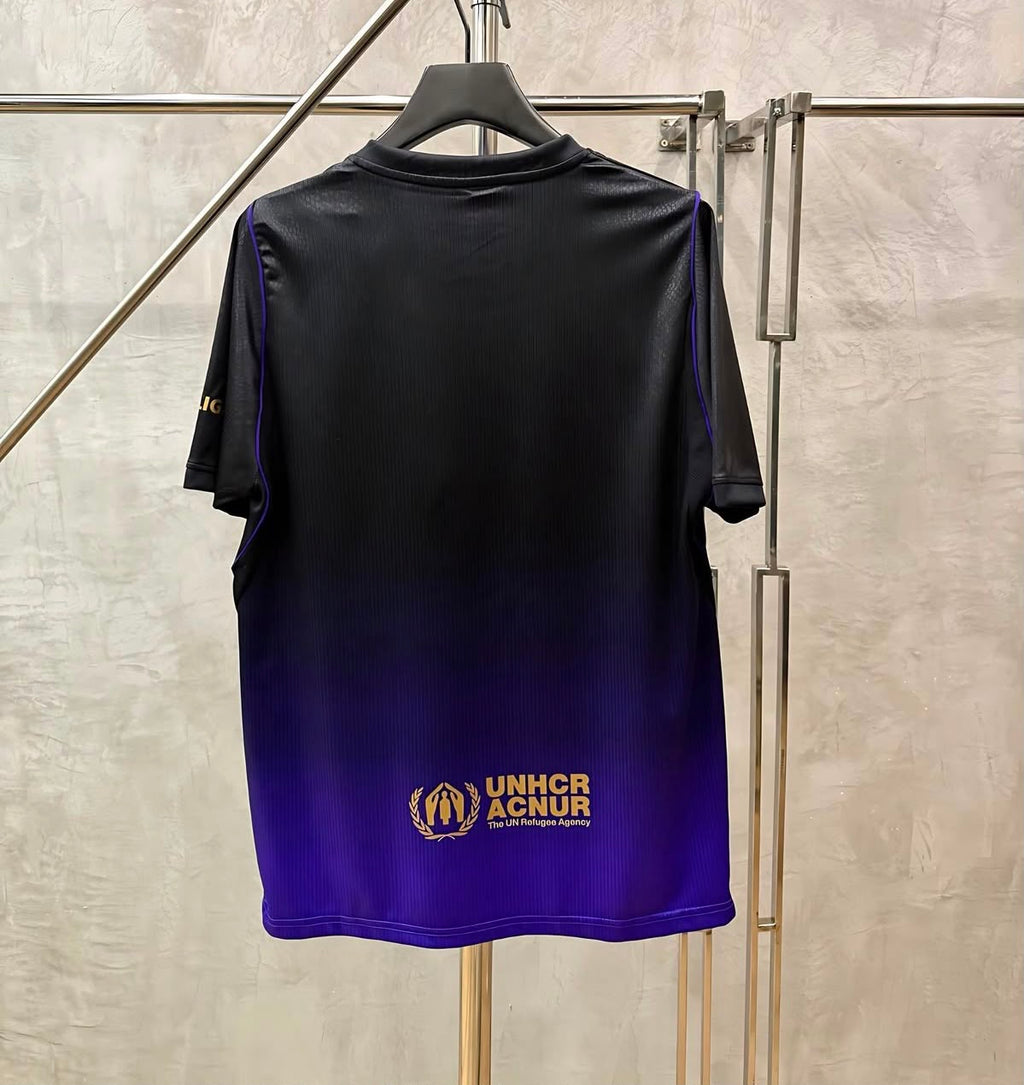 FC Barcelona 2026/27 Away Football Jersey – Black & Purple | Half Sleeves