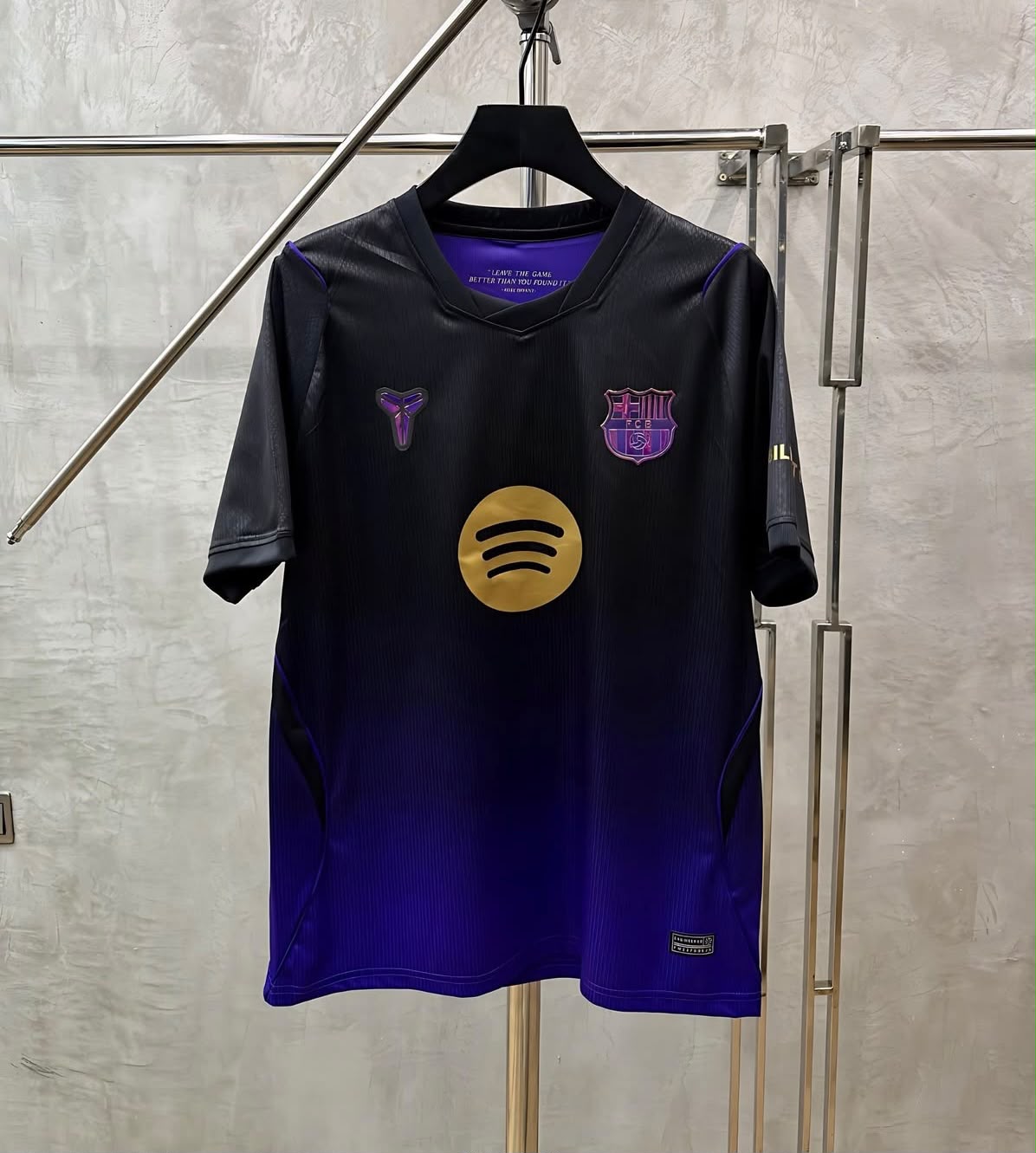 FC Barcelona 2026/27 Away Football Jersey – Black & Purple | Half Sleeves