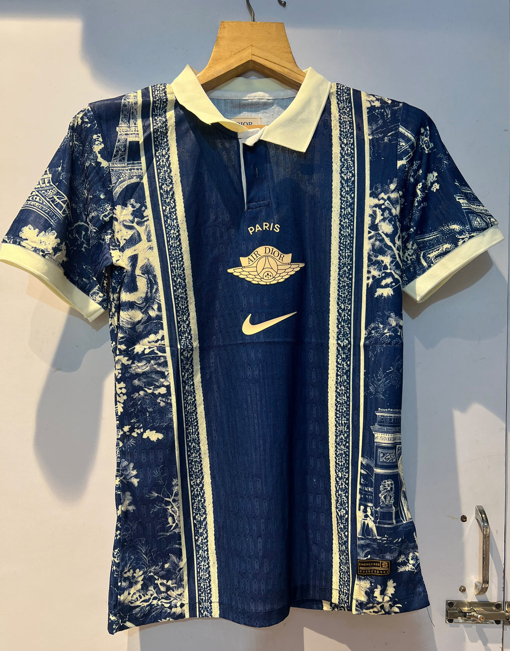 PSG X Dior-Inspired Polo Jersey | Half Sleeves