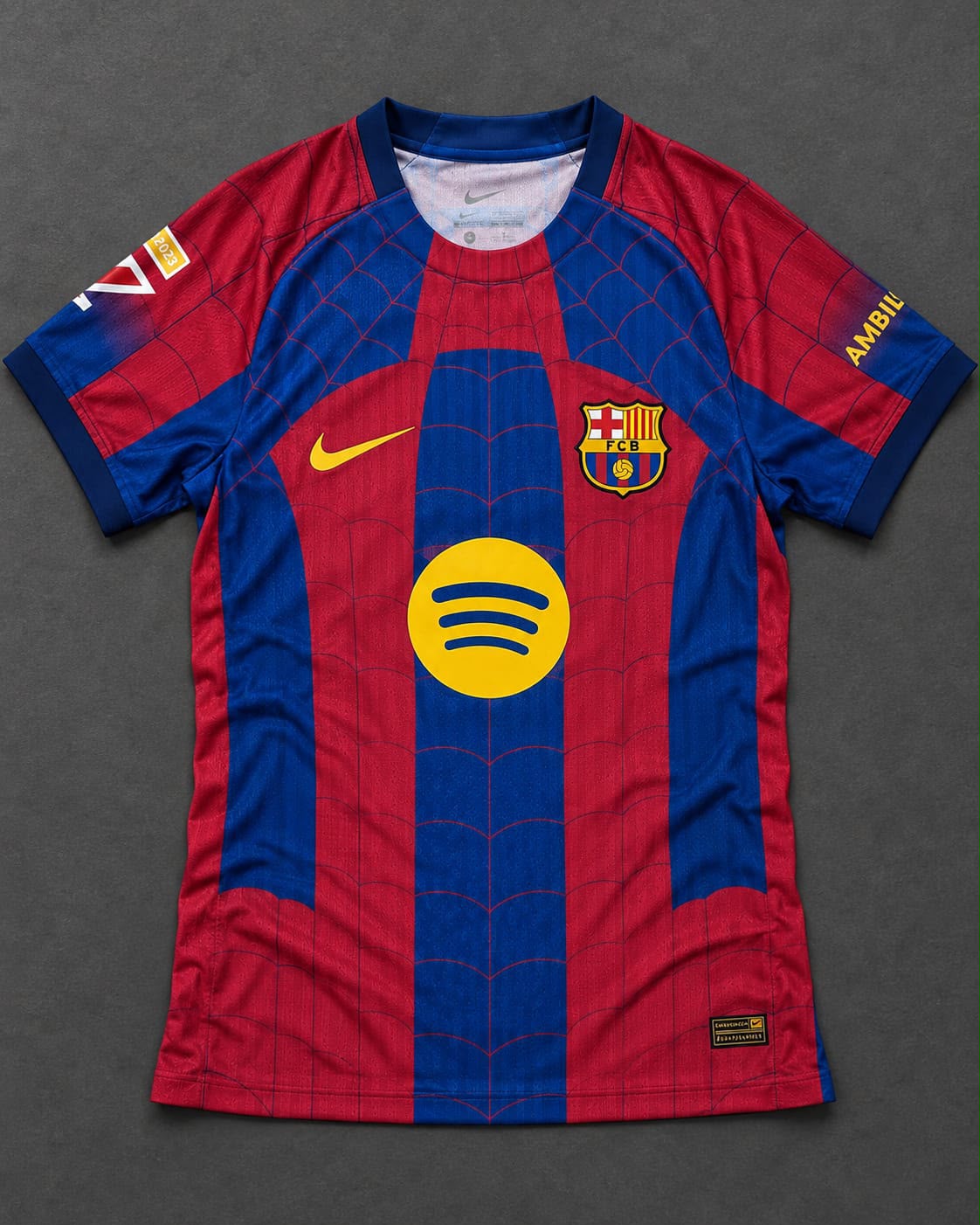 FC Barcelona Spider-Man Inspired Home Football Jersey 2026/27