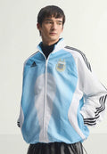 Argentina National Team Sky Blue & White Retro Track Jacket | Black Stripe Full-Zip Sportswear Windcheater