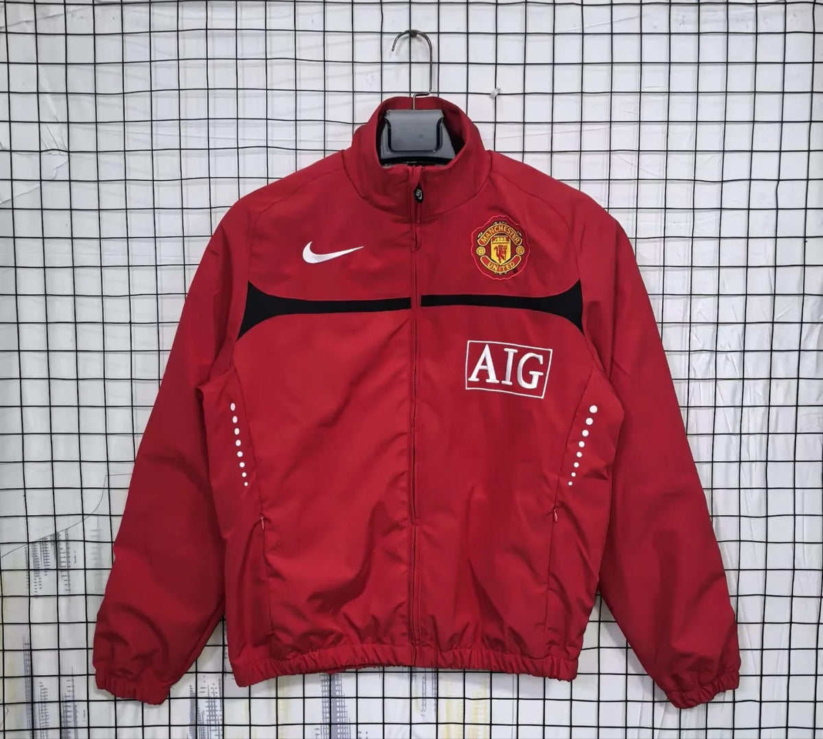 Manchester United Red Retro Track Jacket – AIG Edition