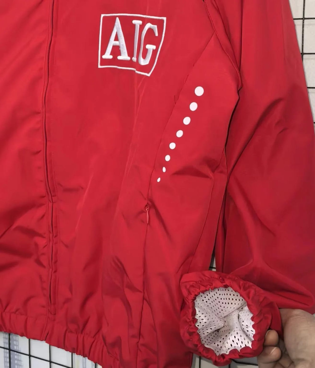 Manchester United Red Retro Track Jacket – AIG Edition