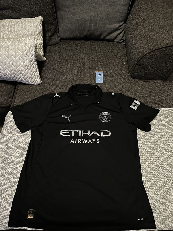 Manchester City 2025/26 Black Away Jersey – Haaland #9 Edition