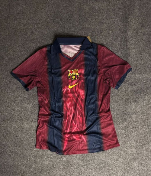 Barcelona x Travis Scott 2000/01 Retro Home Polo Jersey | Embroidered Logo