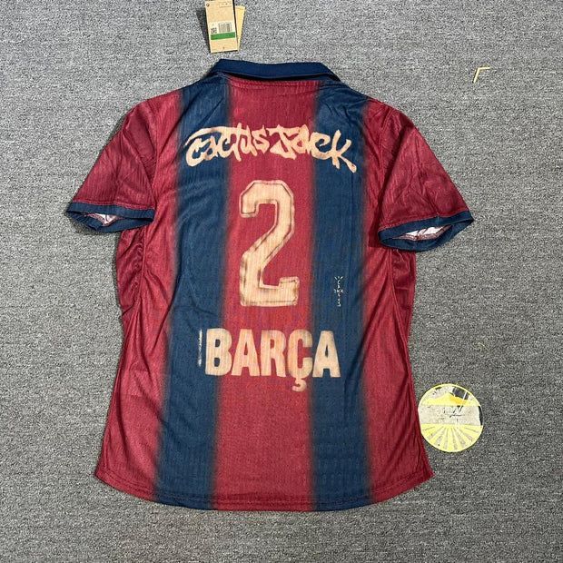 Barcelona x Travis Scott 2000/01 Retro Home Polo Jersey