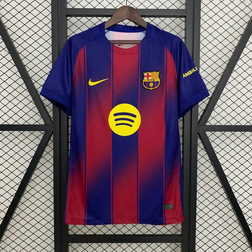 Barcelona Home Jersey 2025/26 (Spotify Edition) – Embroidered Logo | Premium Quality | Customisable